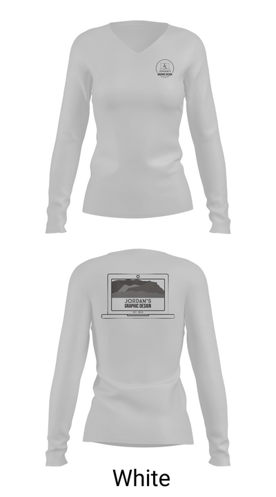 Jordan’s Graphic Designs 70072179 Women's Long Sleeve V-neck Shirt -1 16