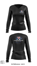 Malevolent Mouse Productions 94468884 Women's Long Sleeve V-neck Shirt - 106