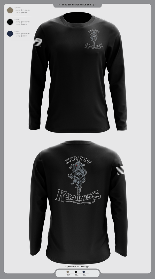 Long Sleeve Performance Shirt, 3RD PLT95TH CBRN3rd plt, Army, Teamtime, Team time, sublimation, custom sports apparel, team uniforms, spirit wear, spiritwear, sports uniforms, custom shirts, team store, custom team store, fundraiser sports, apparel fundraiser