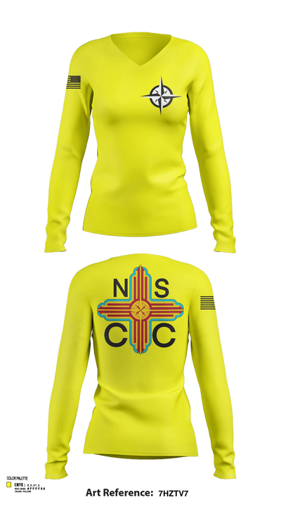 Zia Division 16145394 Women's Long Sleeve V-neck Shirt -1 132