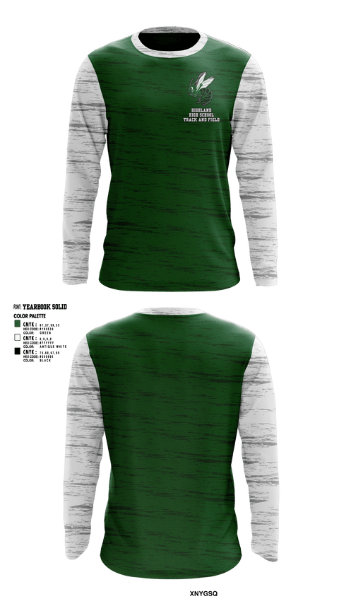 Long Sleeve Performance Shirt, Highland High School Track and Field, Track & Field, Teamtime, Team time, sublimation, custom sports apparel, team uniforms, spirit wear, spiritwear, sports uniforms, custom shirts, team store, custom team store, fundraiser sports, apparel fundraiser