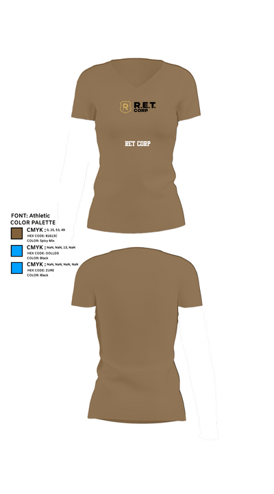 RET CORP 33326250 Women's Short Sleeve V-neck Shirt - 4