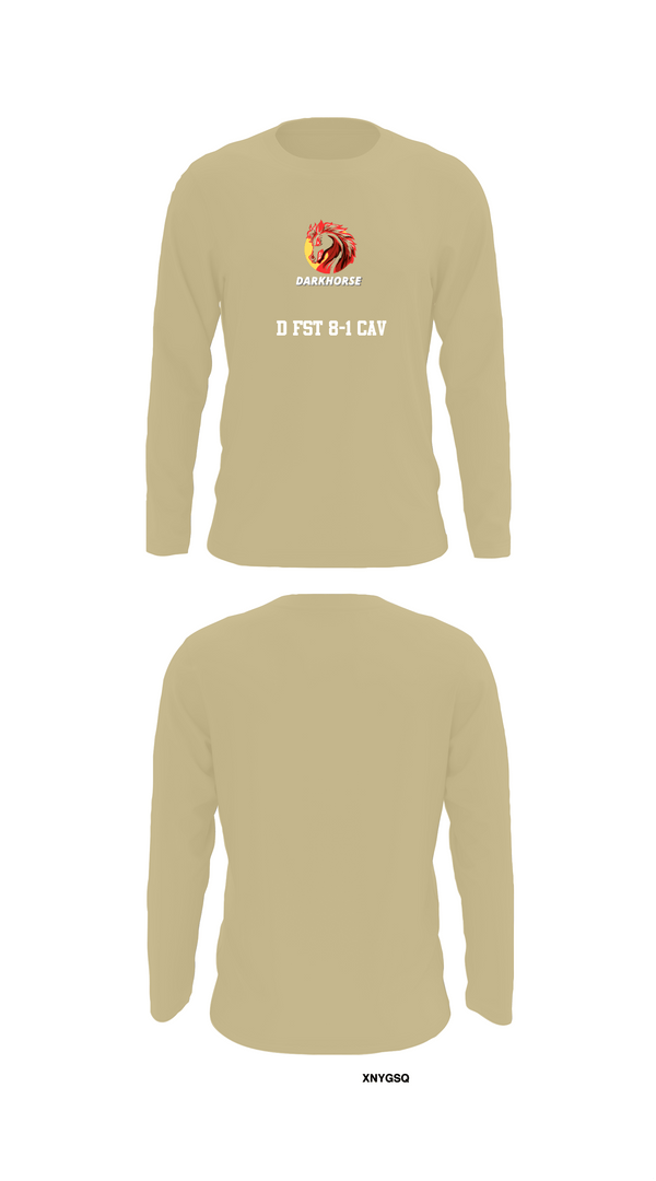 Long Sleeve Performance Shirt, D FST 8-1 CAV, Army, Teamtime, Team time, sublimation, custom sports apparel, team uniforms, spirit wear, spiritwear, sports uniforms, custom shirts, team store, custom team store, fundraiser sports, apparel fundraiser