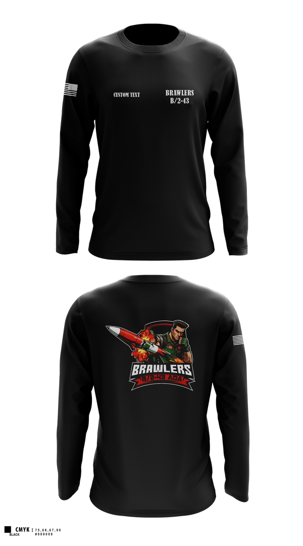 Long Sleeve Performance Shirt, Brawlers, Army, Teamtime, Team time, sublimation, custom sports apparel, team uniforms, spirit wear, spiritwear, sports uniforms, custom shirts, team store, custom team store, fundraiser sports, apparel fundraiser