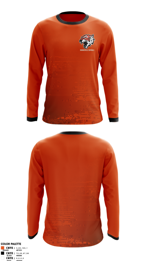 Long Sleeve Performance Shirt, Orangeville Bengals, Baseball, Teamtime, Team time, sublimation, custom sports apparel, team uniforms, spirit wear, spiritwear, sports uniforms, custom shirts, team store, custom team store, fundraiser sports, apparel fundraiser