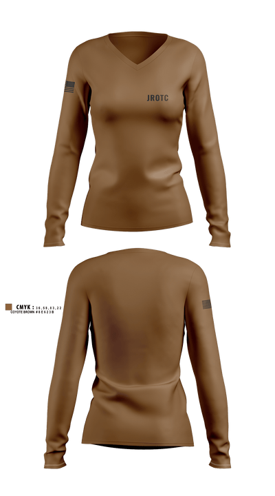 JROTC 77608115 Women's Long Sleeve V-neck Shirt - 2
