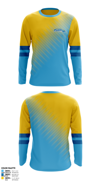 Long Sleeve Performance Shirt, Turnstone Flyers, Ice Hockey, Teamtime, Team time, sublimation, custom sports apparel, team uniforms, spirit wear, spiritwear, sports uniforms, custom shirts, team store, custom team store, fundraiser sports, apparel fundraiser