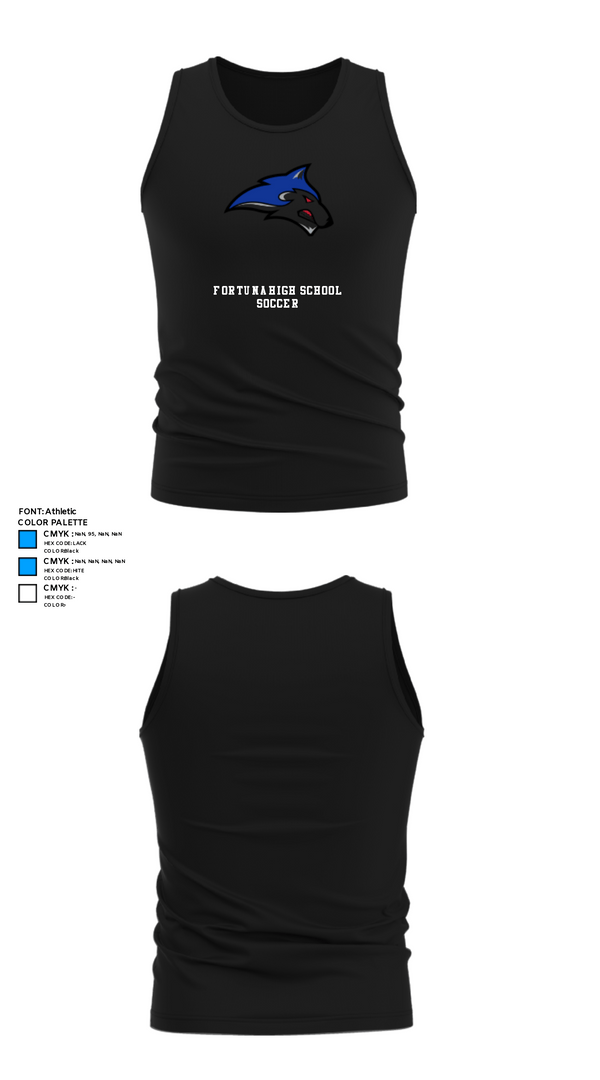 Tank Top, Fortuna High School Soccer, Men's Soccer, Teamtime, Team time, sublimation, custom sports apparel, team uniforms, spirit wear, spiritwear, sports uniforms, custom shirts, team store, custom team store, fundraiser sports, apparel fundraiser