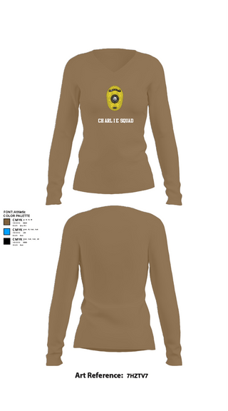 Womens Long Sleeve Vneck Shirt, Charlie Squad, Police, Teamtime, Team time, sublimation, custom sports apparel, team uniforms, spirit wear, spiritwear, sports uniforms, custom shirts, team store, custom team store, fundraiser sports, apparel fundraiser