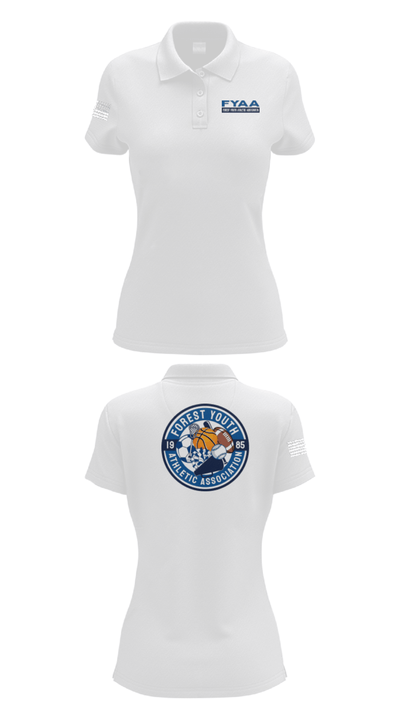 Forest Youth Athletic Association Football 51190604 Women's Short Sleeve Performance Polo  - 17