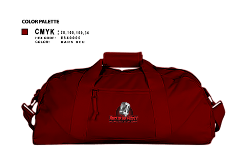 Duffle Bag, Voice of The People USA Radio Network, , Teamtime, Team time, sublimation, custom sports apparel, team uniforms, spirit wear, spiritwear, sports uniforms, custom shirts, team store, custom team store, fundraiser sports, apparel fundraiser