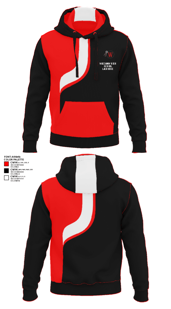 Hoodie, Waccamaw High School Lacrosse, Women's Lacrosse, Teamtime, Team time, sublimation, custom sports apparel, team uniforms, spirit wear, spiritwear, sports uniforms, custom shirts, team store, custom team store, fundraiser sports, apparel fundraiser