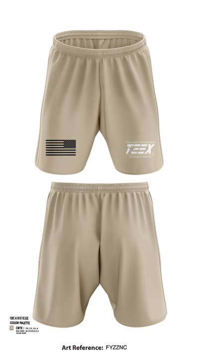 TEEX Rescue 86424683 Athletic Shorts With Pockets - 123