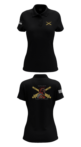 Womens Short Sleeve Performance Polo, ALPHA ROCK, Army, Teamtime, Team time, sublimation, custom sports apparel, team uniforms, spirit wear, spiritwear, sports uniforms, custom shirts, team store, custom team store, fundraiser sports, apparel fundraiser