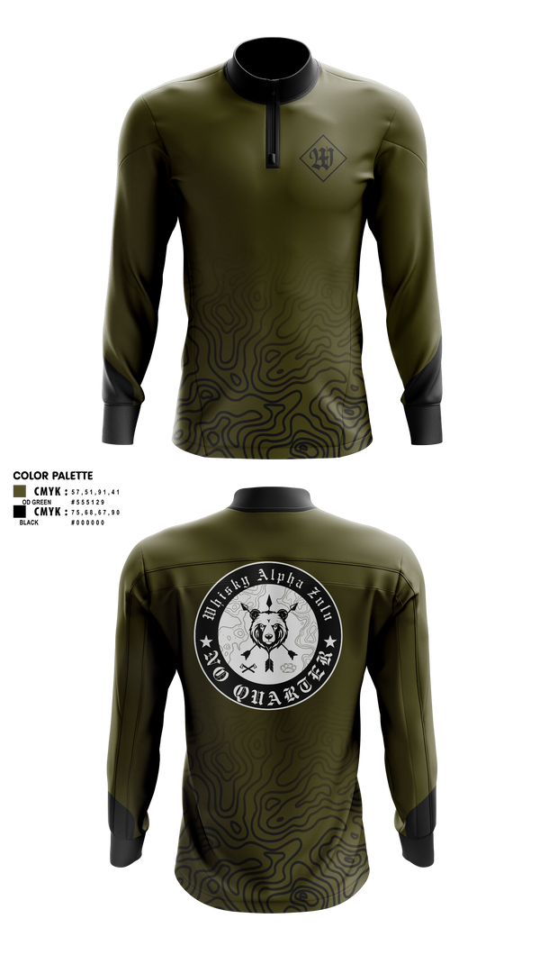 Quarter Zip Jacket, Whiskey Alpha Zulu, , Teamtime, Team time, sublimation, custom sports apparel, team uniforms, spirit wear, spiritwear, sports uniforms, custom shirts, team store, custom team store, fundraiser sports, apparel fundraiser