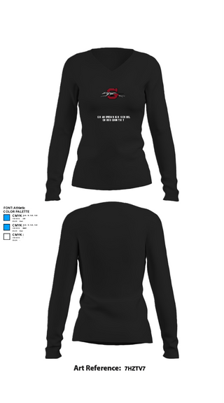 Womens Long Sleeve Vneck Shirt, Grandview High School Cross Country, Cross Country, Teamtime, Team time, sublimation, custom sports apparel, team uniforms, spirit wear, spiritwear, sports uniforms, custom shirts, team store, custom team store, fundraiser sports, apparel fundraiser