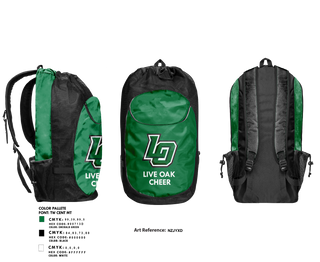 Gear Bag, Live Oak Classical School Cheer, Cheer, Teamtime, Team time, sublimation, custom sports apparel, team uniforms, spirit wear, spiritwear, sports uniforms, custom shirts, team store, custom team store, fundraiser sports, apparel fundraiser