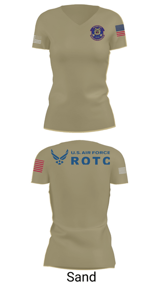 Womens Short Sleeve Vneck Shirt, Detachment 035, Air Force, Teamtime, Team time, sublimation, custom sports apparel, team uniforms, spirit wear, spiritwear, sports uniforms, custom shirts, team store, custom team store, fundraiser sports, apparel fundraiser