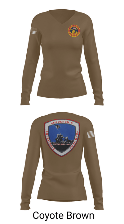 Lancaster County Young Marines 89976049 Women's Long Sleeve V-neck Shirt -1 17