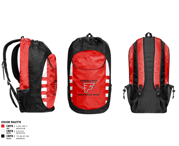 Gear Bag, Fredericksburg Youth Roller Hockey, Ice Hockey, Teamtime, Team time, sublimation, custom sports apparel, team uniforms, spirit wear, spiritwear, sports uniforms, custom shirts, team store, custom team store, fundraiser sports, apparel fundraiser