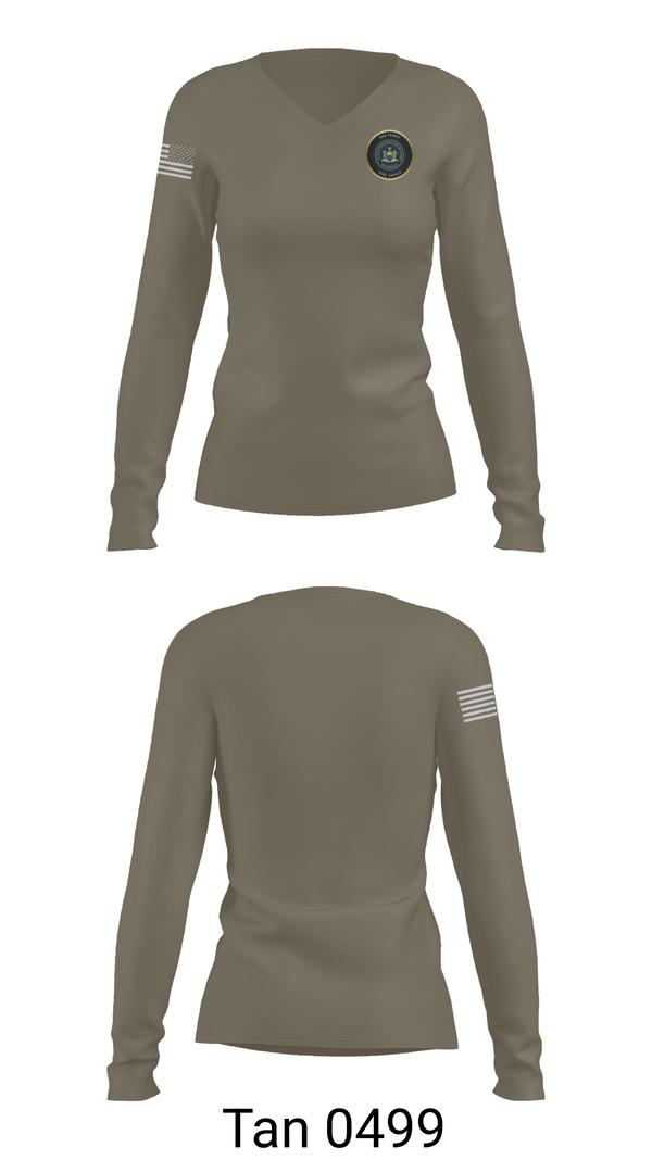 Womens Long Sleeve Vneck Shirt, CCPD PBA, , Teamtime, Team time, sublimation, custom sports apparel, team uniforms, spirit wear, spiritwear, sports uniforms, custom shirts, team store, custom team store, fundraiser sports, apparel fundraiser