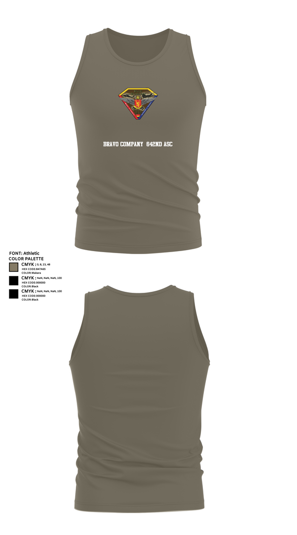 Tank Top, Bravo Company  642nd ASC, , Teamtime, Team time, sublimation, custom sports apparel, team uniforms, spirit wear, spiritwear, sports uniforms, custom shirts, team store, custom team store, fundraiser sports, apparel fundraiser