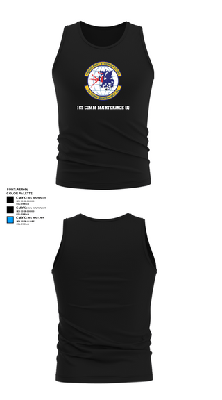 Tank Top, 1st Comm Maintenance Sq, Air Force, Teamtime, Team time, sublimation, custom sports apparel, team uniforms, spirit wear, spiritwear, sports uniforms, custom shirts, team store, custom team store, fundraiser sports, apparel fundraiser