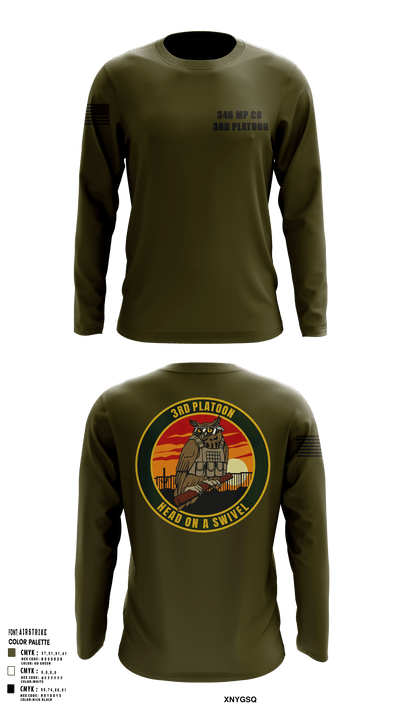 346 MP CO 3rd Platoon 43320857 Long Sleeve Performance Shirt 115