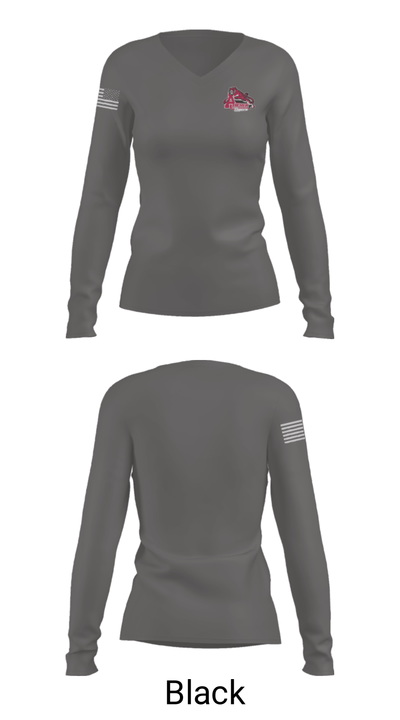 Archer High School Tennis 49257029 Women's Long Sleeve V-neck Shirt - 13