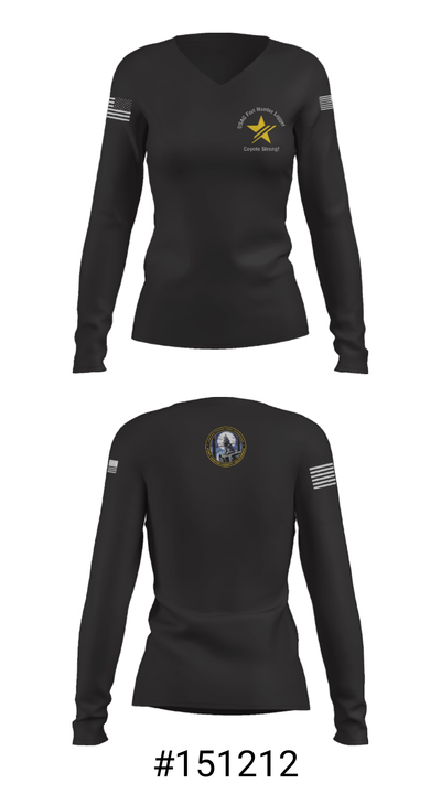 USAG Fort Hunter Liggett 63264859 Women's Long Sleeve V-neck Shirt - 7