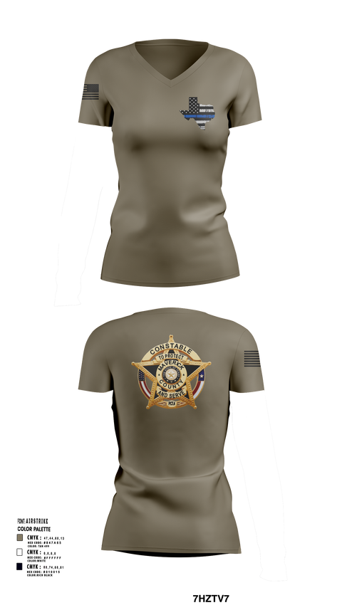 Womens Short Sleeve Vneck Shirt, Maverick County Constable PCT 4, , Teamtime, Team time, sublimation, custom sports apparel, team uniforms, spirit wear, spiritwear, sports uniforms, custom shirts, team store, custom team store, fundraiser sports, apparel fundraiser