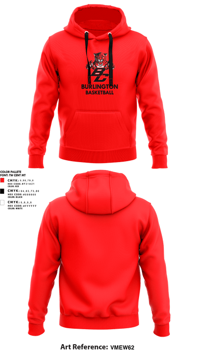 Burlington High School Basketball 6108618 Hoodie - 10 (1)