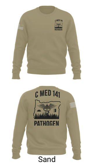 Crew Neck Sweatshirt, C MED 141, National Guard, Teamtime, Team time, sublimation, custom sports apparel, team uniforms, spirit wear, spiritwear, sports uniforms, custom shirts, team store, custom team store, fundraiser sports, apparel fundraiser