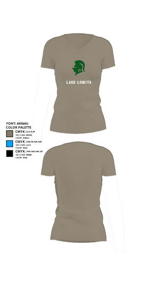Womens Short Sleeve Vneck Shirt, Lasd Lomita, Police, Teamtime, Team time, sublimation, custom sports apparel, team uniforms, spirit wear, spiritwear, sports uniforms, custom shirts, team store, custom team store, fundraiser sports, apparel fundraiser