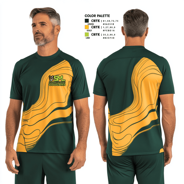 Short Sleeve Performance Shirt, St. Mark Lutheran Cougars, Swimming, Teamtime, Team time, sublimation, custom sports apparel, team uniforms, spirit wear, spiritwear, sports uniforms, custom shirts, team store, custom team store, fundraiser sports, apparel fundraiser