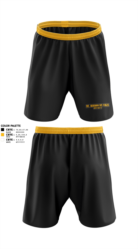 Athletic Shorts With Pockets, Mt. Hebron Ice Vikes, Ice Hockey, Teamtime, Team time, sublimation, custom sports apparel, team uniforms, spirit wear, spiritwear, sports uniforms, custom shirts, team store, custom team store, fundraiser sports, apparel fundraiser