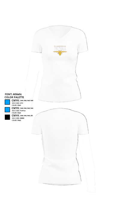 Fliers 11914789 Women's Short Sleeve V-neck Shirt - 18