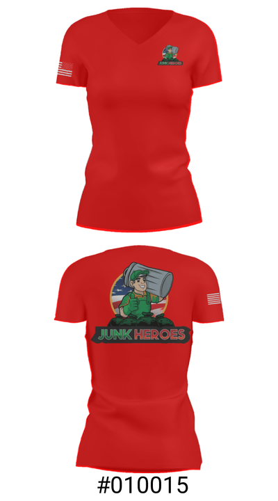 Junk Heroes 27502871 Women's Short Sleeve V-neck Shirt - 21