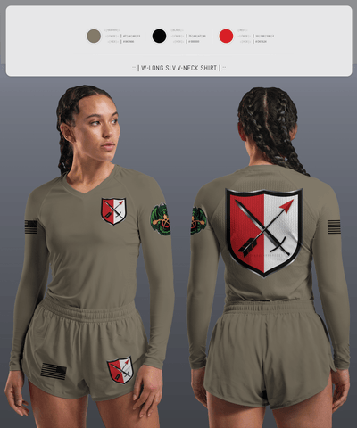31st Chemical Brigade 60523938 Women's Long Sleeve V-neck Shirt - 1