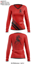 Flinthills High School Cheer 66284800 Women's Long Sleeve V-neck Shirt - 41