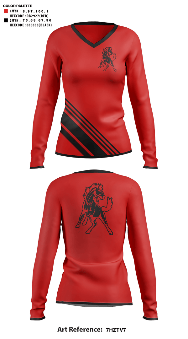 Womens Long Sleeve Vneck Shirt, Flinthills High School Cheer, Cheer, Teamtime, Team time, sublimation, custom sports apparel, team uniforms, spirit wear, spiritwear, sports uniforms, custom shirts, team store, custom team store, fundraiser sports, apparel fundraiser