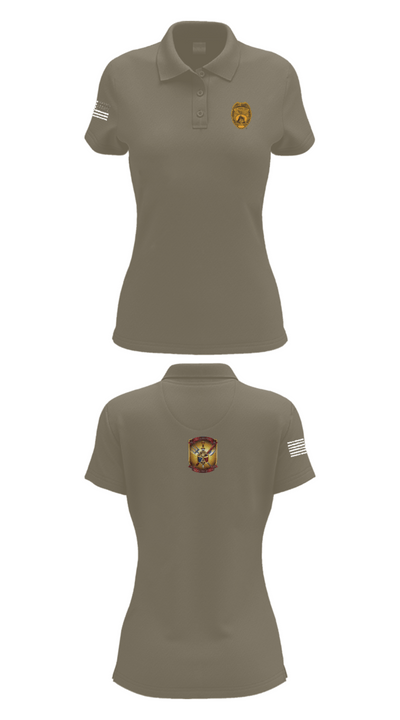 4th Law Enforcement Battalion Bravo Company 77737735 Women's Short Sleeve Performance Polo  - 75