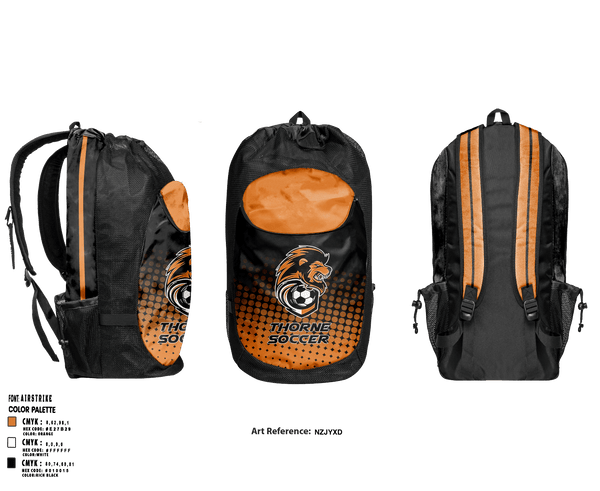 Gear Bag, Thorne Middle School Soccer, Men's Soccer, Teamtime, Team time, sublimation, custom sports apparel, team uniforms, spirit wear, spiritwear, sports uniforms, custom shirts, team store, custom team store, fundraiser sports, apparel fundraiser