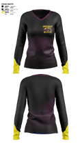 Garden Valley Wolverines 38799509 Women's Long Sleeve V-neck Shirt - 1