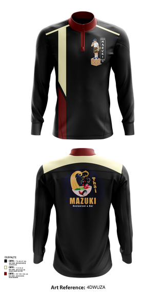 Quarter Zip Jacket, Thai Mazuki, , Teamtime, Team time, sublimation, custom sports apparel, team uniforms, spirit wear, spiritwear, sports uniforms, custom shirts, team store, custom team store, fundraiser sports, apparel fundraiser