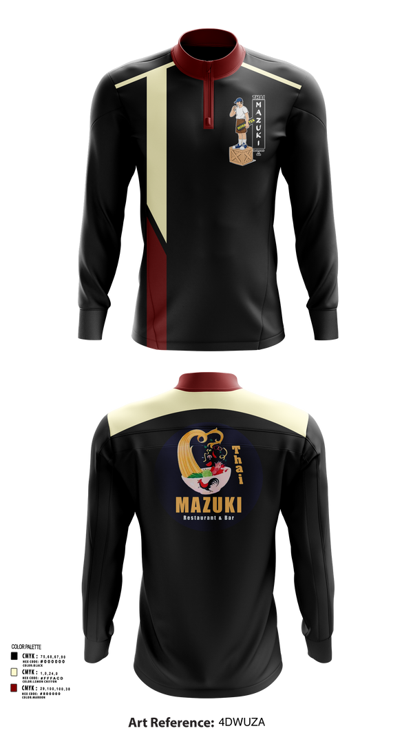 Quarter Zip Jacket, Thai Mazuki, , Teamtime, Team time, sublimation, custom sports apparel, team uniforms, spirit wear, spiritwear, sports uniforms, custom shirts, team store, custom team store, fundraiser sports, apparel fundraiser