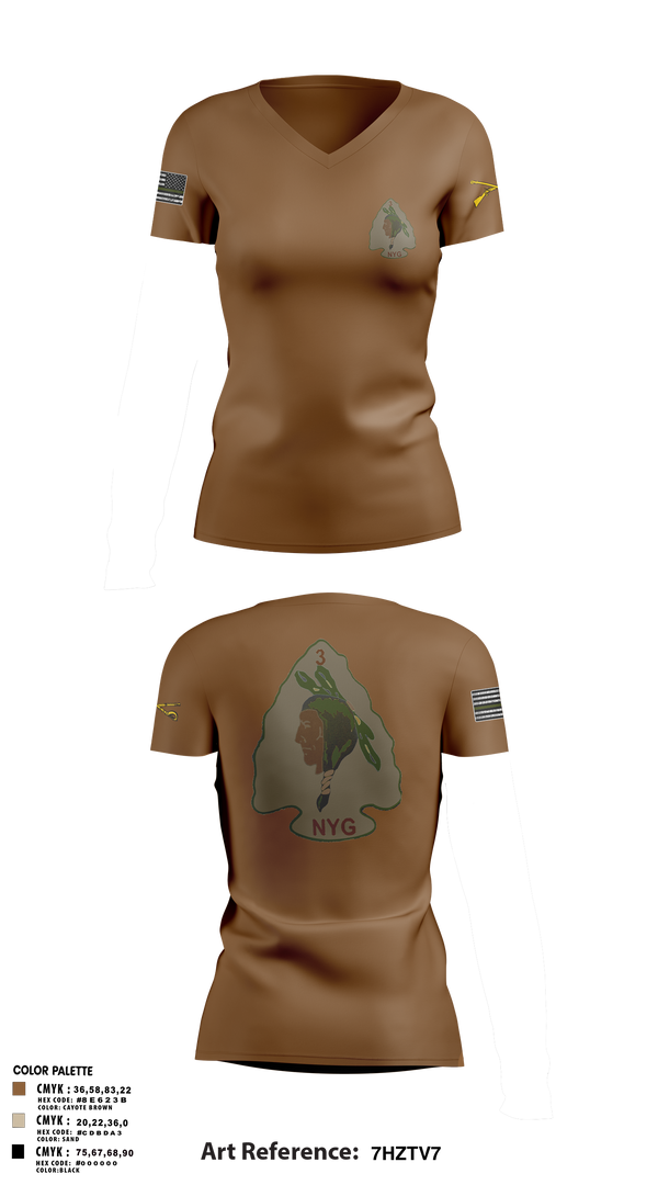 Womens Short Sleeve Vneck Shirt, , National Guard, Teamtime, Team time, sublimation, custom sports apparel, team uniforms, spirit wear, spiritwear, sports uniforms, custom shirts, team store, custom team store, fundraiser sports, apparel fundraiser