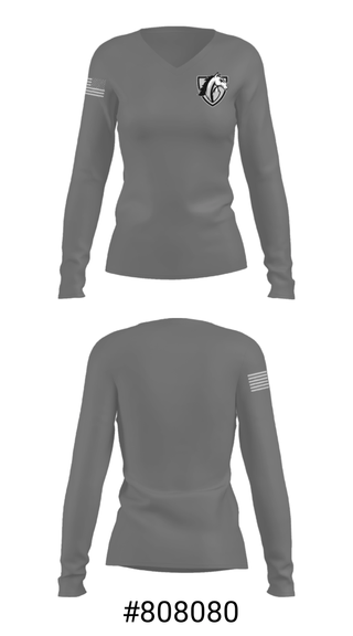 Women's Long Sleeve Vneck Shirt, Meade High School Baseball, Baseball, Teamtime, Team time, sublimation, custom sports apparel, team uniforms, spirit wear, spiritwear, sports uniforms, custom shirts, team store, custom team store, fundraiser sports, apparel fundraiser