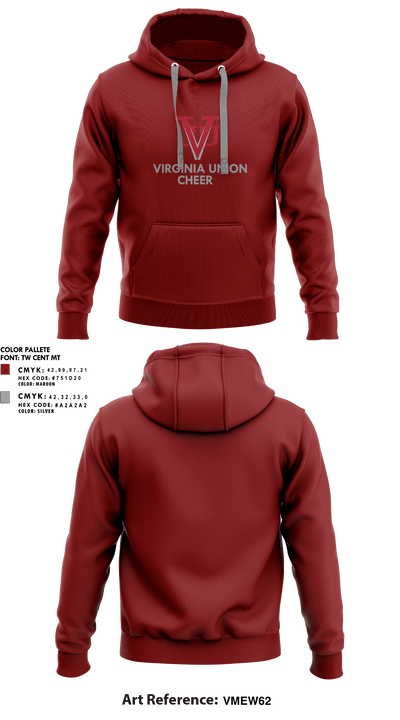 Virginia Union University Cheer 35783252 Hoodie - 1