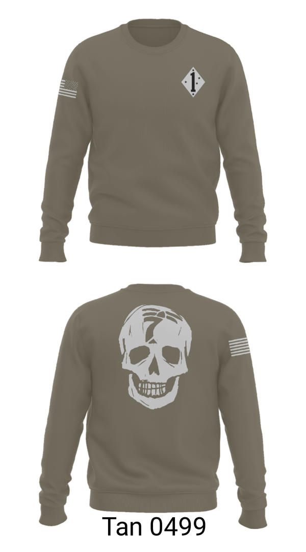Crew Neck Sweatshirt, 3/7 Kilo 3rd, Marines, Teamtime, Team time, sublimation, custom sports apparel, team uniforms, spirit wear, spiritwear, sports uniforms, custom shirts, team store, custom team store, fundraiser sports, apparel fundraiser